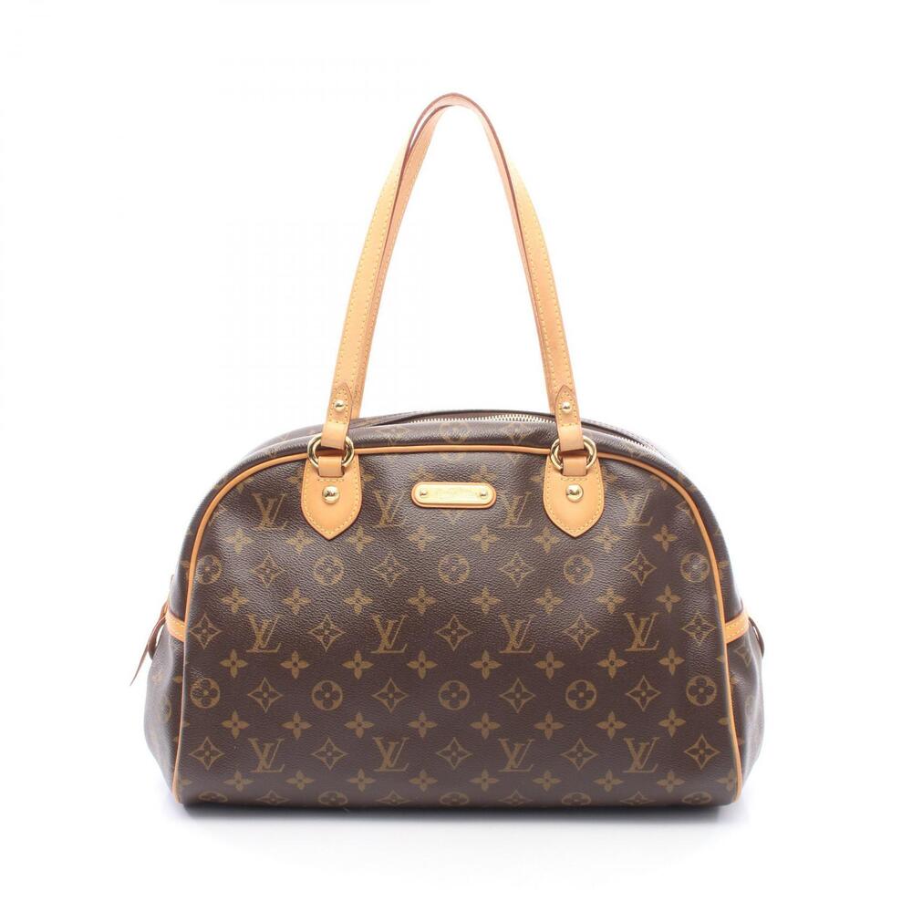 Louis Vuitton Montorgueil Monogram Shoulder Bag Canvas Leather Brown